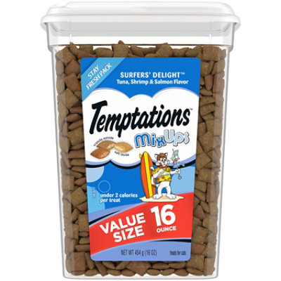 Temptations MixUps Surfers Delight Flavor Crunchy and Soft Adult Cat Treats - 16 Oz - Image 1