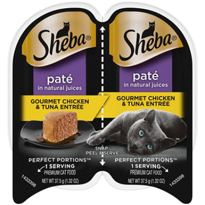 Sheba Perfect Portions Cat Food Premium Pate Chicken & Tuna Entree Tray - 2-1.3 Oz - Image 2