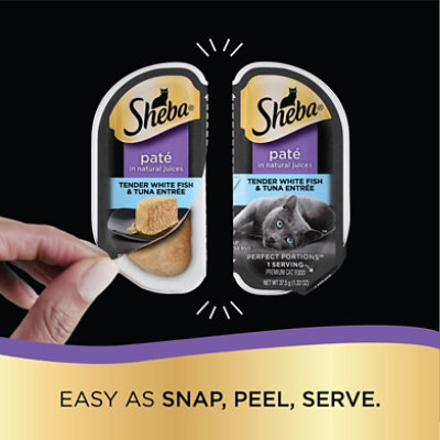 Sheba Perfect Portions Tender Whitefish & Tuna Entree Adult Wet Cat Food Pate - 2.6 Oz - Image 5