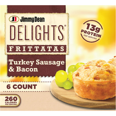 Jimmy Dean Delights Turkey Sausage and Bacon Frittatas 6 Count - Safeway