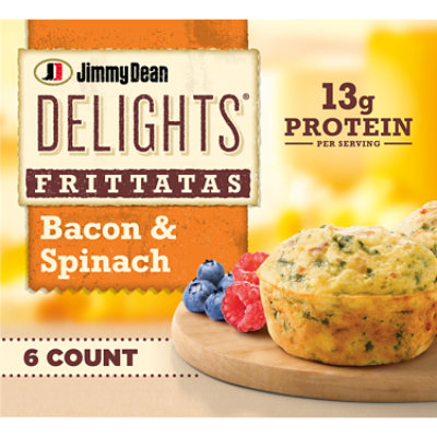 Jimmy Dean Delights Bacon and Spinach Frittatas - 6 Count