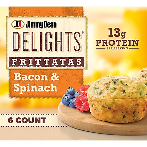 Jimmy Dean Delights Bacon and Spinach Frittatas - 6 Count