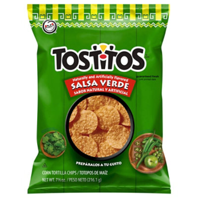 TOSTITOS Tortilla Chips Salsa Verde - 7.6 Oz