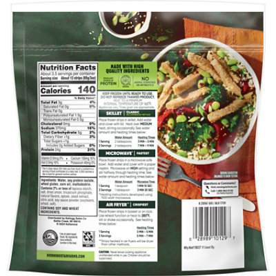 MorningStar Farms Meal Starters Chikn Strips Original Vegan Plant Based Protein - 10 Oz - Image 8