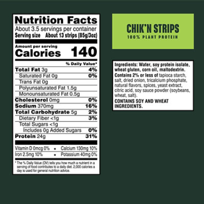 MorningStar Farms Meal Starters Chikn Strips Original Vegan Plant Based Protein - 10 Oz - Image 5