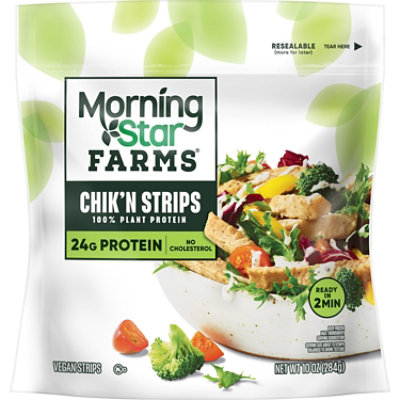 MorningStar Farms Meal Starters Chikn Strips Original Vegan Plant Based Protein - 10 Oz - Image 6