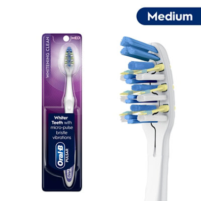 Oral-B Pulsar Whitening Battery Powered Toothbrush Medium - Each - Image 1