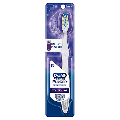 Oral-B Pulsar Whitening Battery Powered Toothbrush Medium - Each