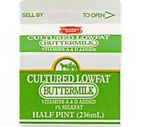 Meadow Gold DairyPure Cultured Lowfat with Vitamin A&D Buttermilk -1 Half Pint