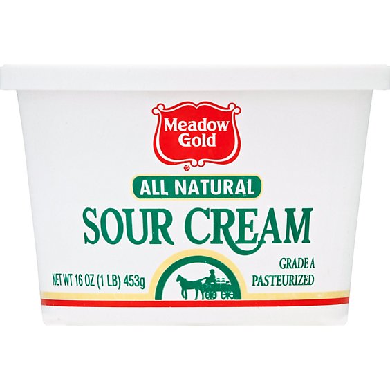 Meadow Gold All Natural Sour Cream Plastic Cup - 16 Oz