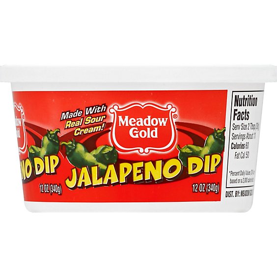 Meadow Gold Jalapeno Dip Plastic Cup - 12 Oz