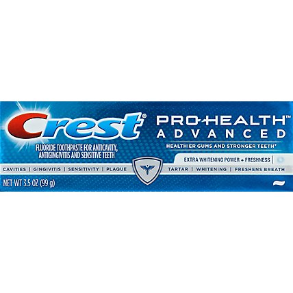 Crest Pro-Health Advanced Toothpaste Fluoride Anticavity Extra Whitening + Freshness - 3.5 Oz - Image 2
