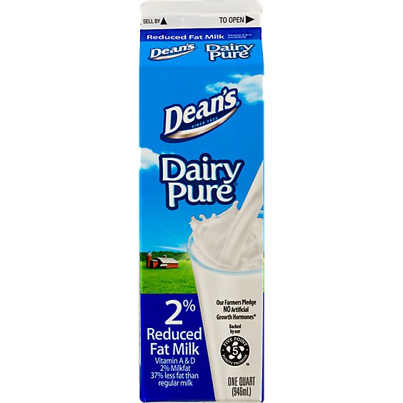 DairyPure 2% Reduced Fat Milk with Vitamin A and Vitamin D  Carton - 1 Quart