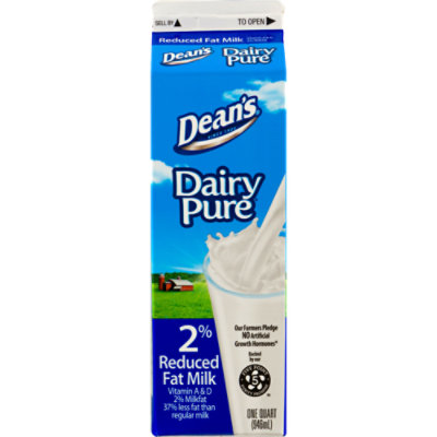 DairyPure 2% Reduced Fat Milk with Vitamin A and Vitamin D  Carton - 1 Quart