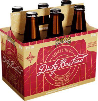 Founders Brewing Co. Year-Round Beer Dirty Bastard Bottles - 6-12 Fl. Oz. - Image 1