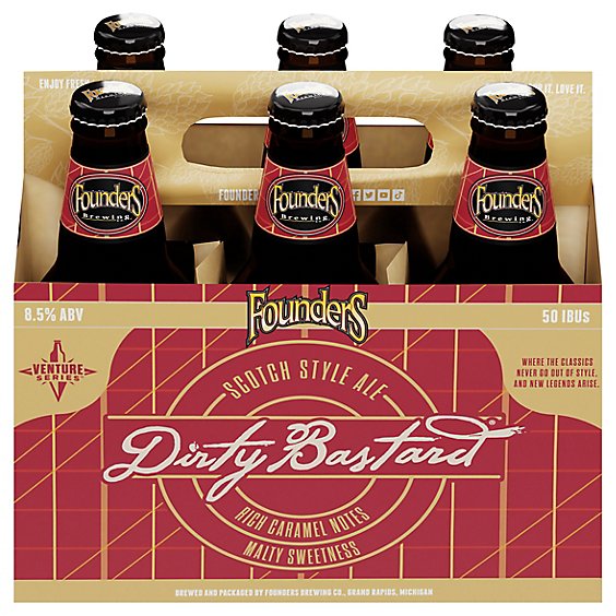 Founders Brewing Co. Year-Round Beer Dirty Bastard Bottles - 6-12 Fl. Oz.