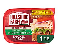 Hillshire Farm Ultra Thin Honey Turkey & Smoked Ham Variety Pack - 16 Oz