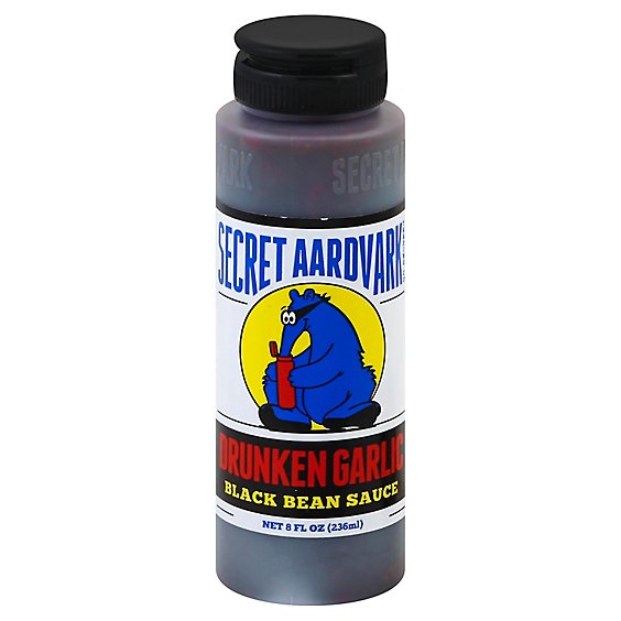 Secret Aardvark Sauce Black Bean Drunken Garlic Bottle - 8 Fl. Oz.