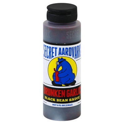 Secret Aardvark Sauce Black Bean Drunken Garlic Bottle - 8 Fl. Oz. - Image 1