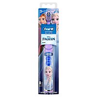 Oral B Kids Toothbrush Battery Powered Kids 3+ Disneys Frozen Soft Bristles - Each - Image 2