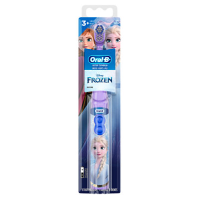 Oral B Kids Toothbrush Battery Powered Kids 3+ Disneys Frozen Soft Bristles - Each