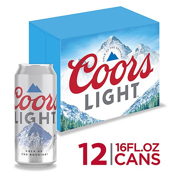 Coors Light American Style Light Lager Beer 4.2% ABV Cans - 12-16 Fl. Oz.