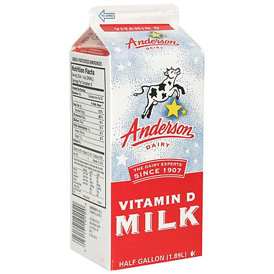 Anderson Whole Milk - Half Gallon - Star Market