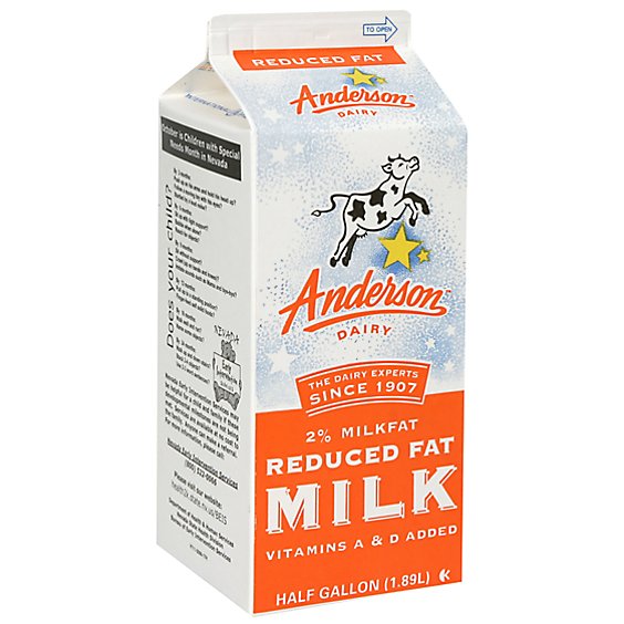 Anderson 2% Reduced Fat Milk - Half Gallon