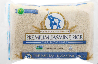 Super Lucky Elephant Rice Jasmine Long Grain Fragrant - 5 Lb - Albertsons