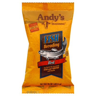 Andys Seasoning Breading Fish Red - 10 Oz - Image 1