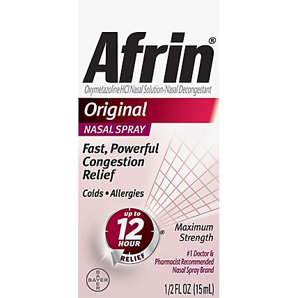Afrin Nasal Spray Maximum Strength Original - 0.5 Fl. Oz. - Image 2