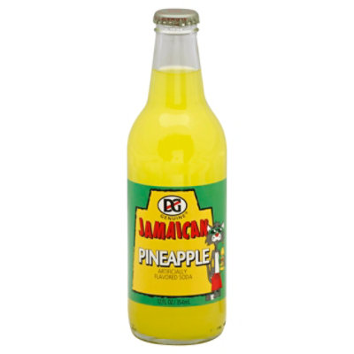 DG Genuine Jamaican Soda Pineapple Beer Bottle - 12 Fl. Oz. - Image 1