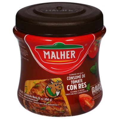 Malher Bouillon Tomato And Beef Flavor Jar 454 Gram Haggen