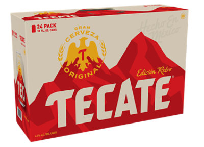 Tecate Original Mexican Lager Beer Cans - 24-12 Fl. Oz. - Image 1