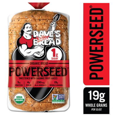 Daves Killer Bread Powerseed Seeded Organic Bread 1g Sugar per Slice 25 Oz Loaf - Image 2