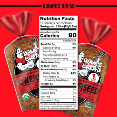 Daves Killer Bread Powerseed Seeded Organic Bread 1g Sugar per Slice 25 Oz Loaf - Image 5