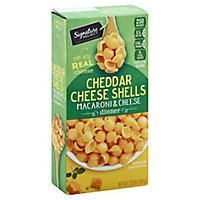 Signature SELECT Macaroni & Cheese Dinner Cheddar Cheese Shells Box - 7.25 Oz - Image 1