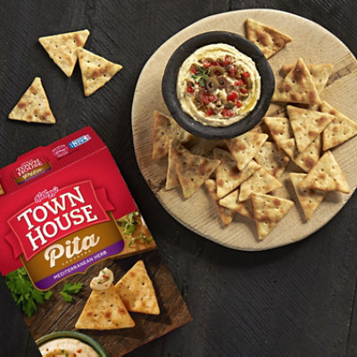 Town House Pita Crackers Ready To Dip Snacks Mediterranean Herb - 9.5 Oz - Image 3