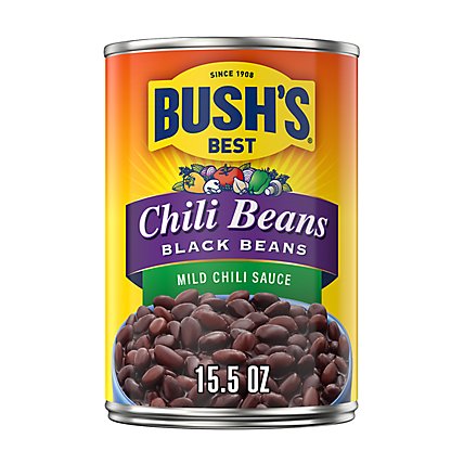 BUSH'S BEST Black Beans in a Mild Chili Sauce - 15.5 Oz - Image 1
