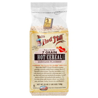 Bobs Red Mill Cereal Hot 7 Grain Contains Flaxseed - 25 Oz