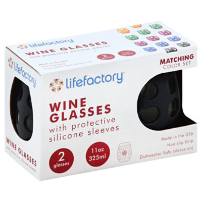 Lifefactory Wine Glass 2pk Carbon - 11 Oz - tomthumb
