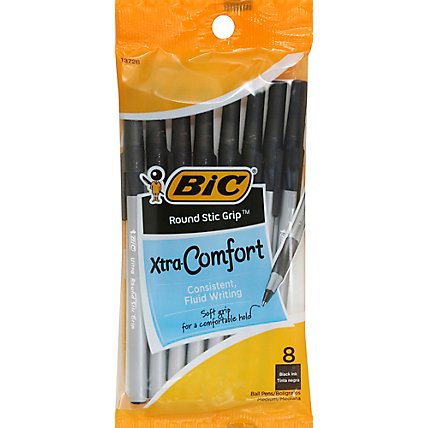 Bic Black Ultra Roundstic - 8 Count - Image 2