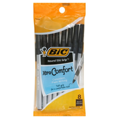 Bic Black Ultra Roundstic - 8 Count
