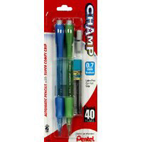 Pentel Champ Mechanical Pencil Auto Value Pack 0.7 mm - 2 Count