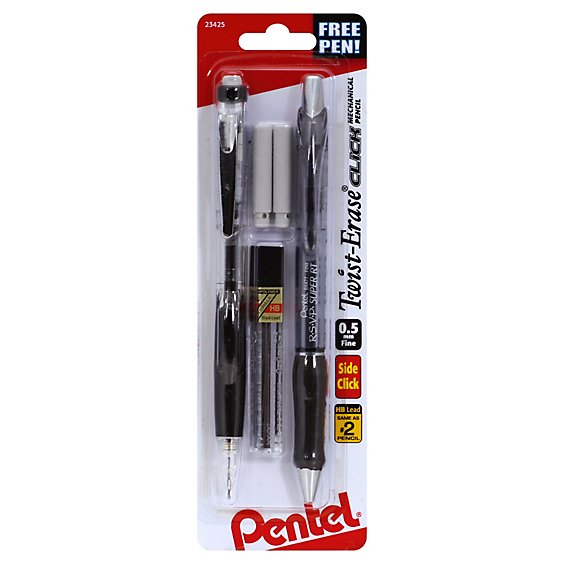 Pentel Twist Erase Click Mechanical Pencil 0.5 mm - 2 Count
