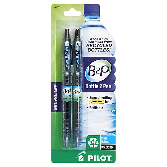 Pilot B2p Pen Gel Fine Black - 2 Count