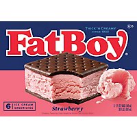FatBoy Strawberry Ice Cream Sandwich - 6 Count - Image 2