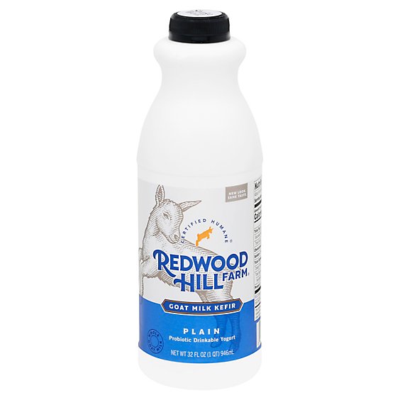 Redwood Hill Farm & Creamery Kefir Goat Milk Plain 1 Quart - 946 Ml