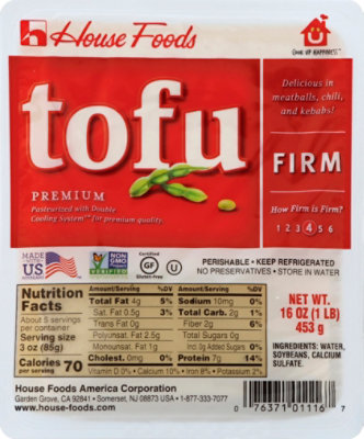 House Premium Tofu Firm - 16 Oz