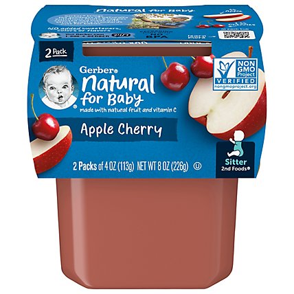 Gerber 2nd Foods Apples & Cherries - 2-4 Oz - Image 3